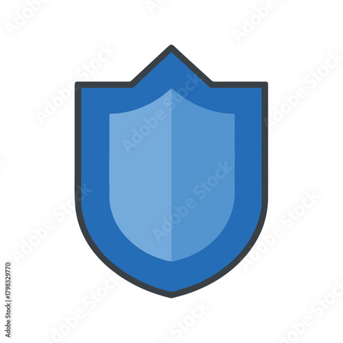 Free Download Modern Shield Icon Blue Protection and Security - GFXLoad