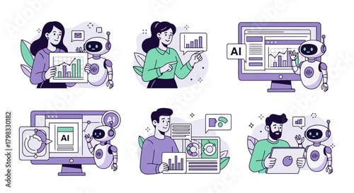AI-Assisted Data Analysis and Visualization Illustrations