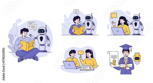 AI and Humans Learning Together Robot Education Concepts