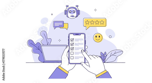Customer Satisfaction Survey on Mobile with Chatbot Feedback