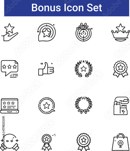 Employee Benefits Icon Set Representing Health, Retirement, Paid Leave, Bonuses, 

