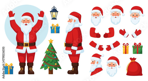 Santa Claus DIY A Festive Collection of Christmas Elements for Your Creations
