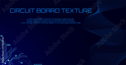 Hi-Tech Processor Lines with Glowing Digital Patterns