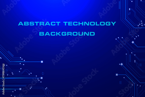 Hi-Tech Processor Lines with Glowing Digital Patterns
