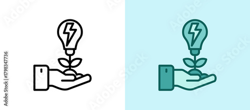 Clean Energy linesolid icon