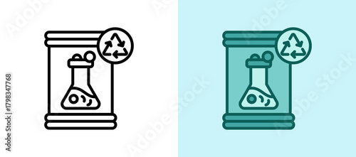 Chemical Waste linesolid icon