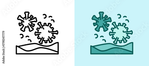 Virus Pollution linesolid icon