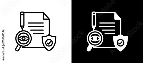 Transparency Policy linemixed icon