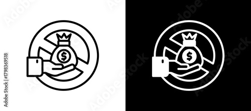 Anti Corruption Policy linemixed icon