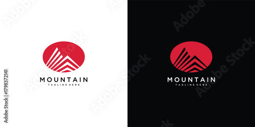 mountain logo vector icon illustration.	
