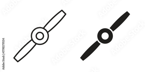 Canvas Print Airscrew icon concept outline symbol design
