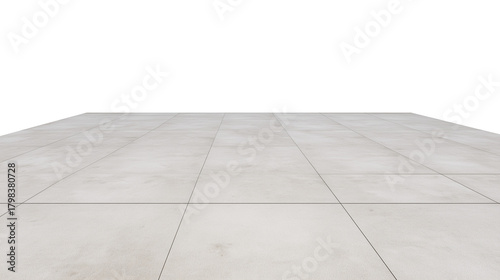 Minimalist concrete surface with black grid lines on transparent background