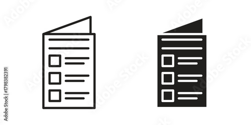 Catalog icon concept outline symbol design. Simple element illustration.