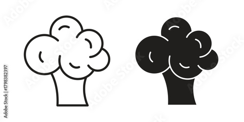 Cauliflower icon concept outline symbol design. Simple element illustration.