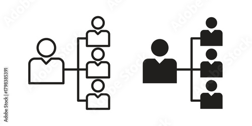 Department head icon concept outline symbol design. Simple element illustration.