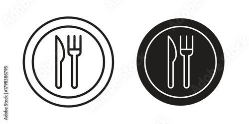 Eatery icon concept outline symbol design. Simple element illustration.