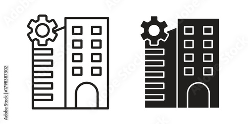 Enterprise icon concept outline symbol design. Simple element illustration.
