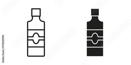Gin icon concept outline symbol design. Simple element illustration.