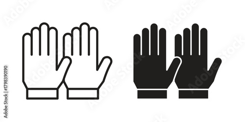 Gloves icon concept outline symbol design. Simple element illustration.