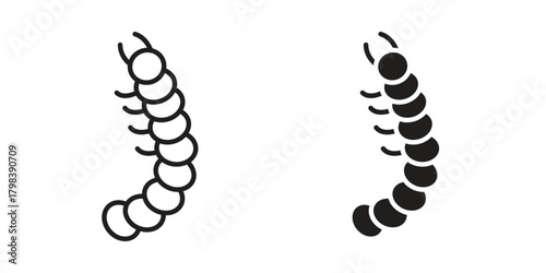 Grub icon concept outline symbol design. Simple element illustration.