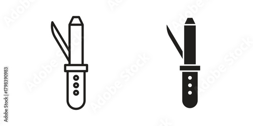 Hair curler icon concept outline symbol design. Simple element illustration.