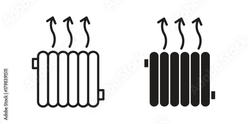 Heat icon concept outline symbol design. Simple element illustration.
