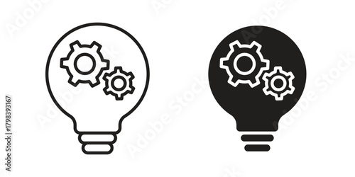 Intelligence icon concept outline symbol design. Simple element illustration.