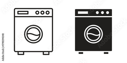 Laundry icon concept outline symbol design. Simple element illustration.