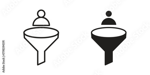 Lead conversion icon concept outline symbol design. Simple element illustration.