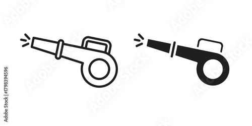 Leaf blower icon concept outline symbol design. Simple element illustration.