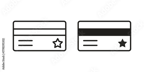 Loyalty card icon concept outline symbol design. Simple element illustration.