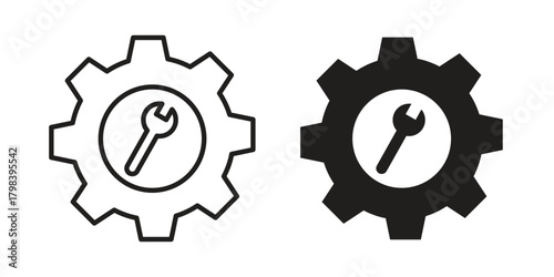 Maintainance icon concept outline symbol design. Simple element illustration.