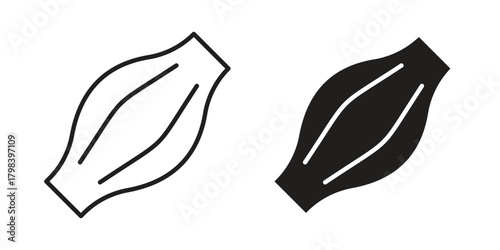 Muscle fiber icon concept outline symbol design. Simple element illustration.