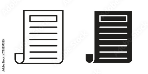 News feed icon concept outline symbol design. Simple element illustration.