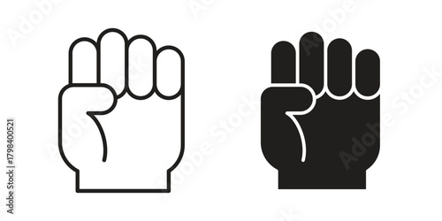 Rebellion icon concept outline symbol design. Simple element illustration.