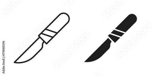 Scalpel icon concept outline symbol design. Simple element illustration.