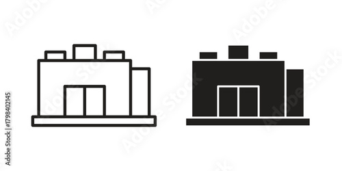 Showroom icon concept outline symbol design. Simple element illustration.