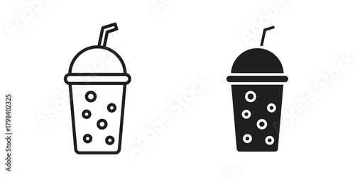 Smoothies icon concept outline symbol design. Simple element illustration.