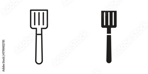 Spatula icon concept outline symbol design. Simple element illustration.