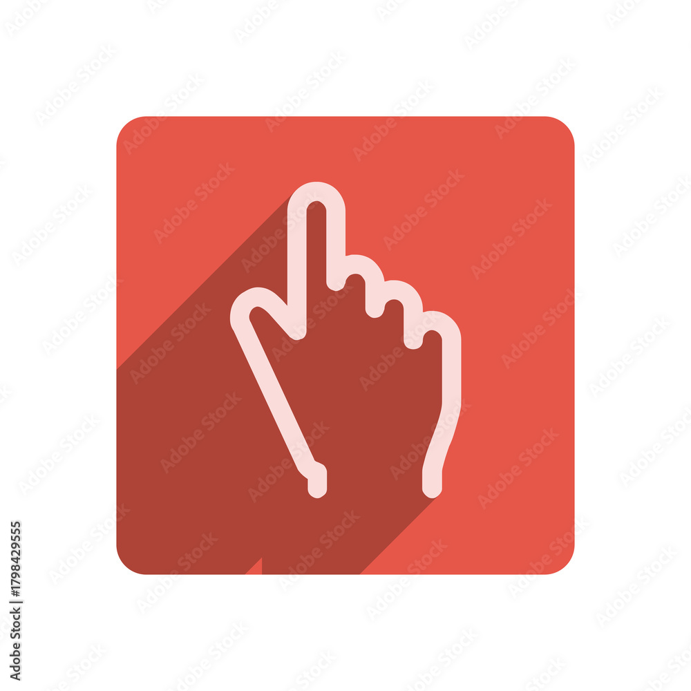 Obraz premium Flat Stroke Icon Template with Vibrant Red Accent