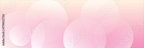 Minimalist banner background, pastel colorful, pink and yellow gradations. Circle effect style geometric, abstract background eps10