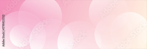 Minimalist banner background, pastel colorful, pink and yellow gradations. Circle effect style geometric, abstract background eps10