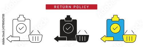 Financial Audit Icon: Clipboard with Magnifying Glass and Checkmark, Inspection and Review.