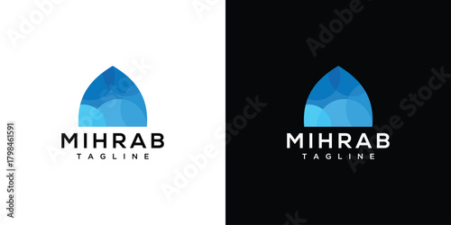 Mihrab inspiration logo design. Creative mihrab icon ideas.
