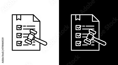 Procedure  White Icon Set Design