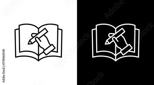 Rule  White Icon Set Design