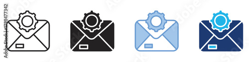 Mailing icon set multiple style collection