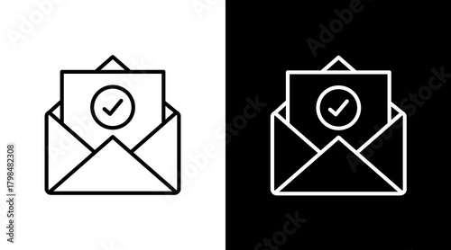 Read Receive  White Icon Set Design