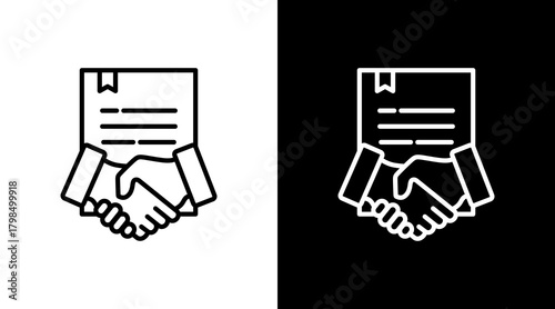 Negotiations  White Icon Set Design