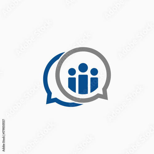 talk chat logo vector